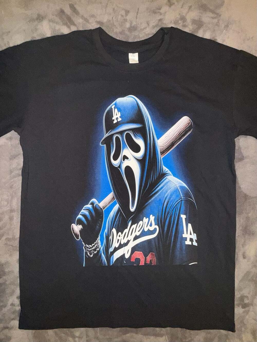 Ghostface LA Dodgers Graphic T-Shirt Black XL